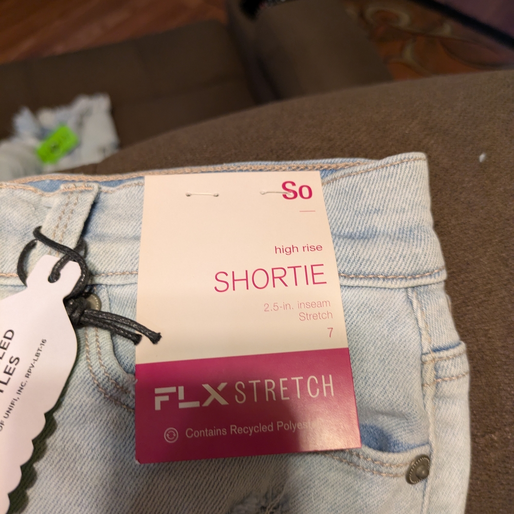 SO High Waist Shortie in Light Blue